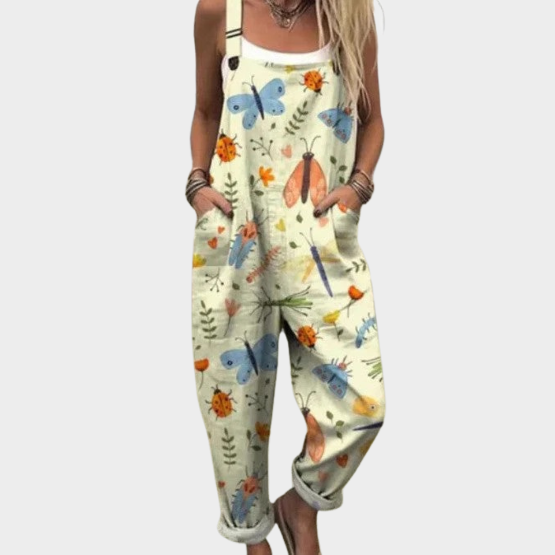 Vermeer Mode | Overall Met Natuurprint Voor Dames