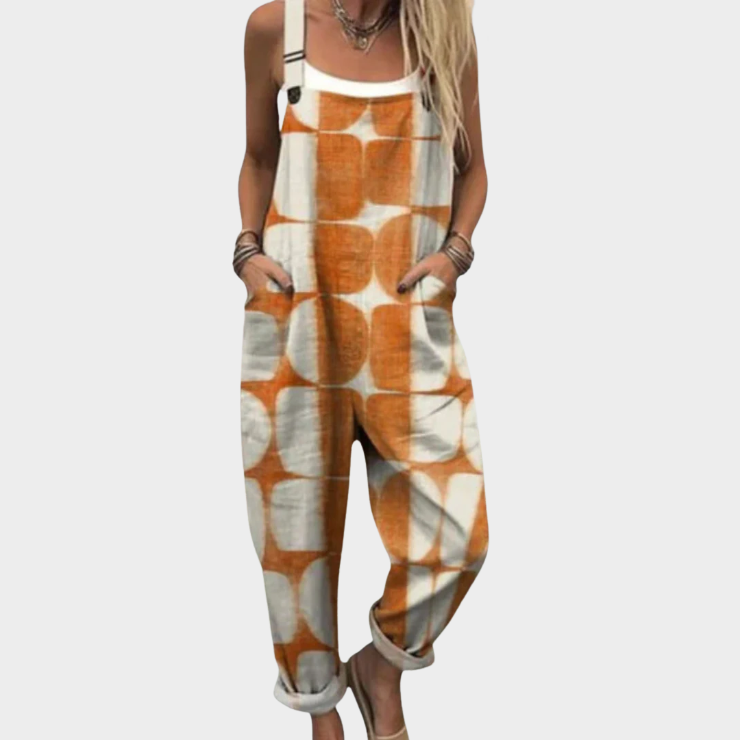 Vermeer Mode | Tuinbroek Met Geometrisch Motief Voor Dames