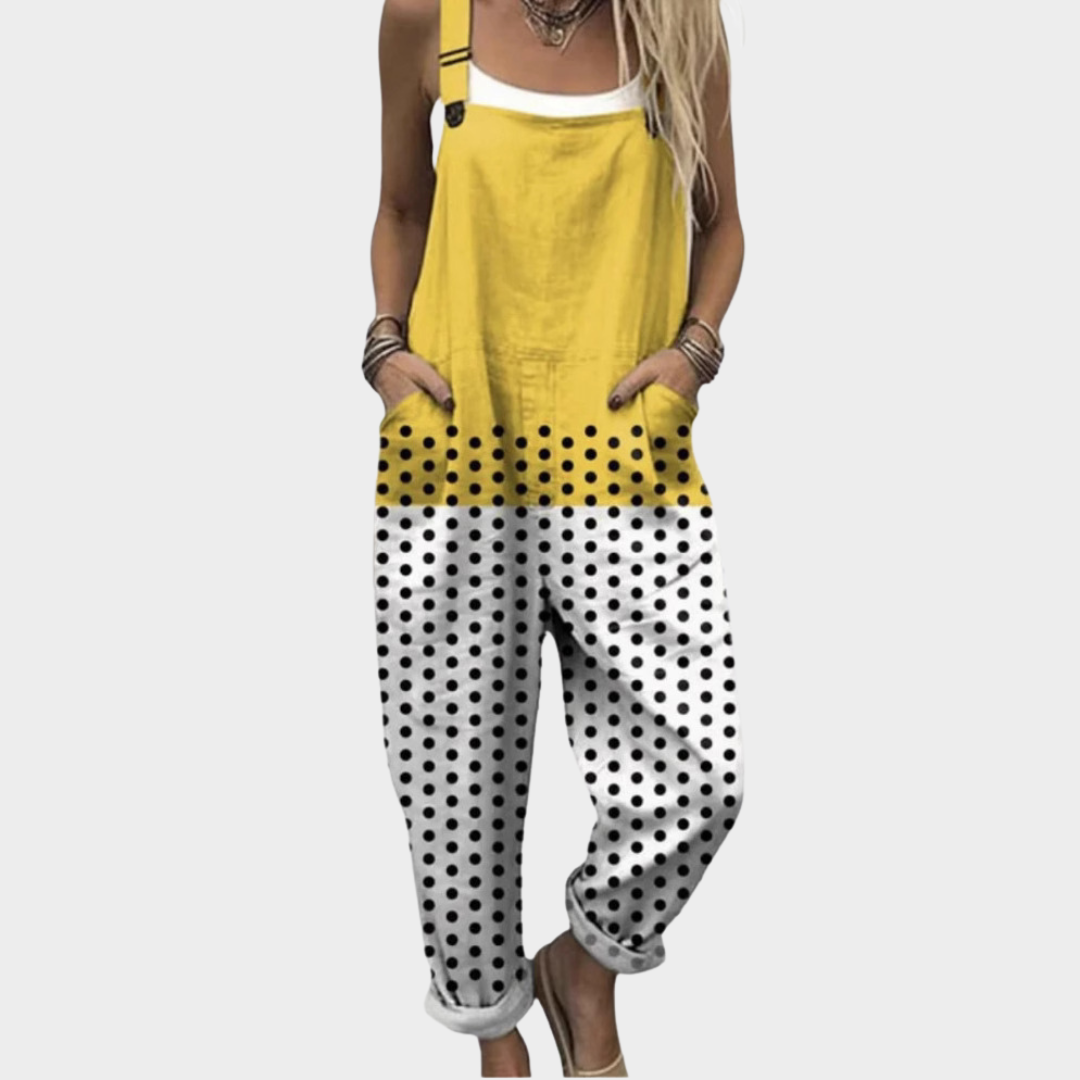 Vermeer Mode | Moderne Tuinbroek Met Stippen Voor Dames