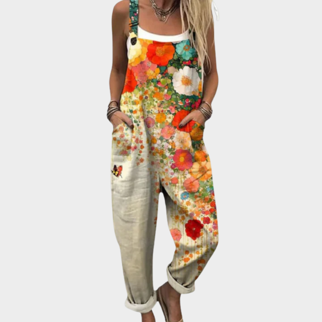 Vermeer Mode | Overall Met Levendige Bloemen Voor Dames