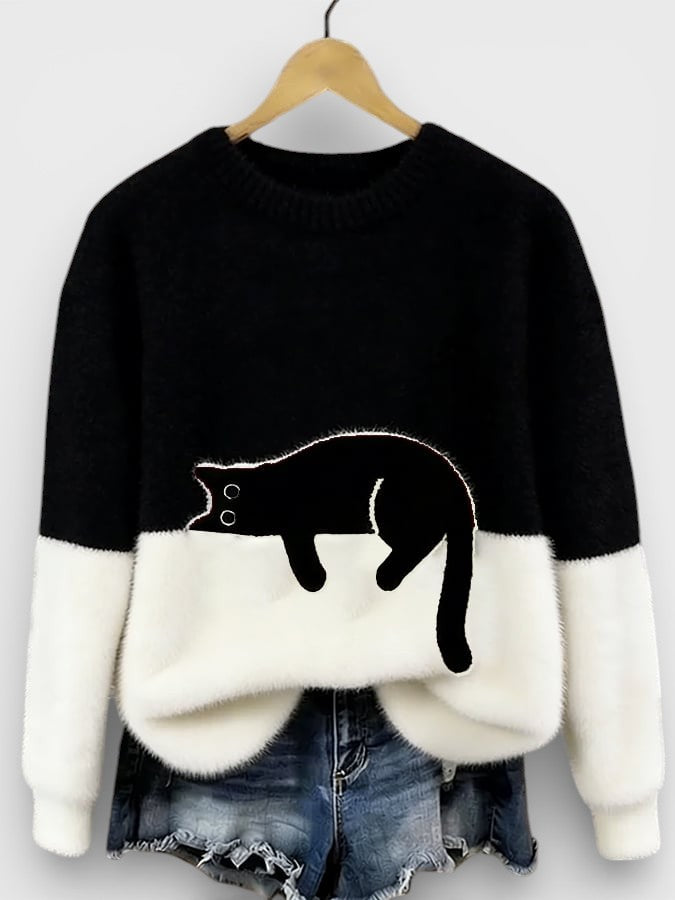 Luna™ | Hoodie met kattenprint
