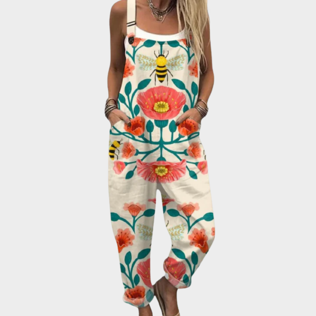 Vermeer Mode | Bedrukte Tuinbroek Voor Dames