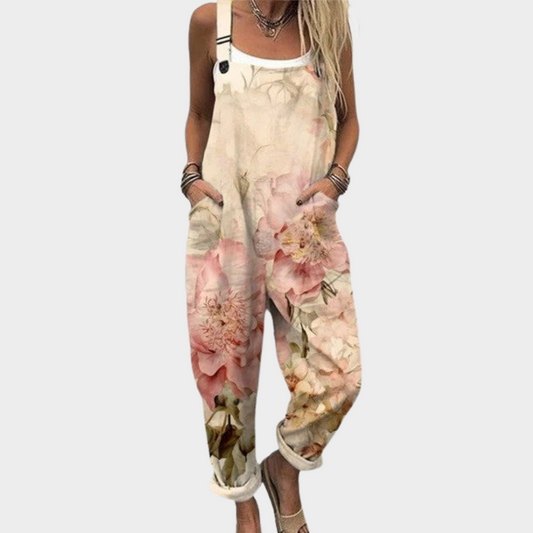 Vermeer Mode | Tuinbroek Met Pastelbloemen Voor Dames