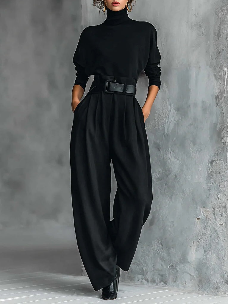 Lisa™ - Zwart 2-delig set met riem