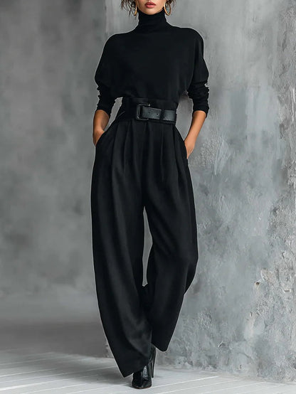 Lisa™ - Zwart 2-delig set met riem