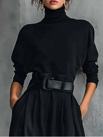 Lisa™ - Zwart 2-delig set met riem