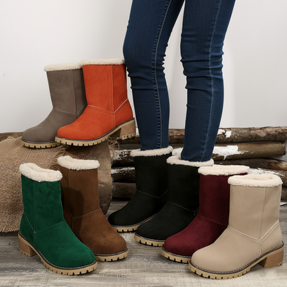 Almira Winter Enkellaars met Hak & 2-in-1 ontwerp