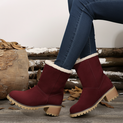 Almira Winter Enkellaars met Hak & 2-in-1 ontwerp