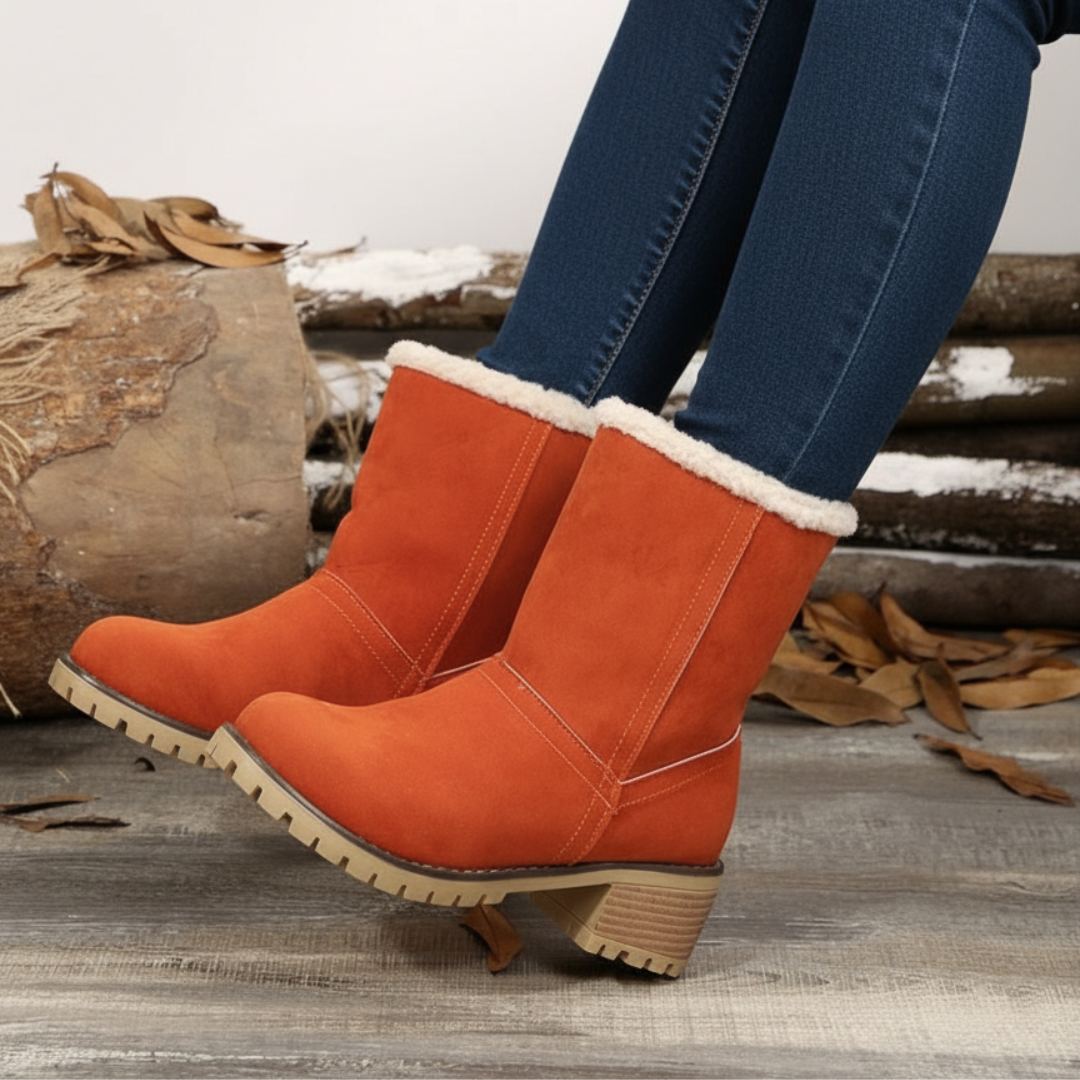 Almira Winter Enkellaars met Hak & 2-in-1 ontwerp