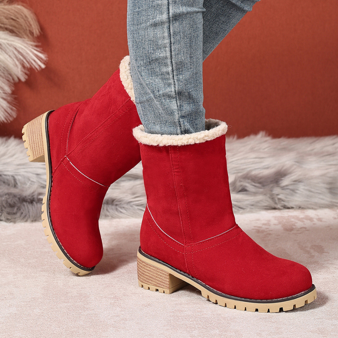 Almira Winter Enkellaars met Hak & 2-in-1 ontwerp