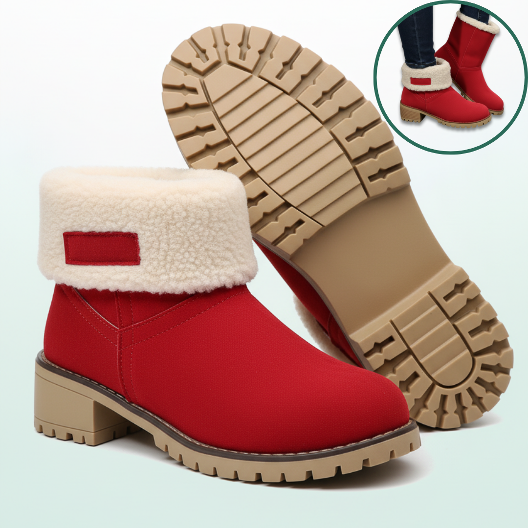 Almira Winter Enkellaars met Hak & 2-in-1 ontwerp