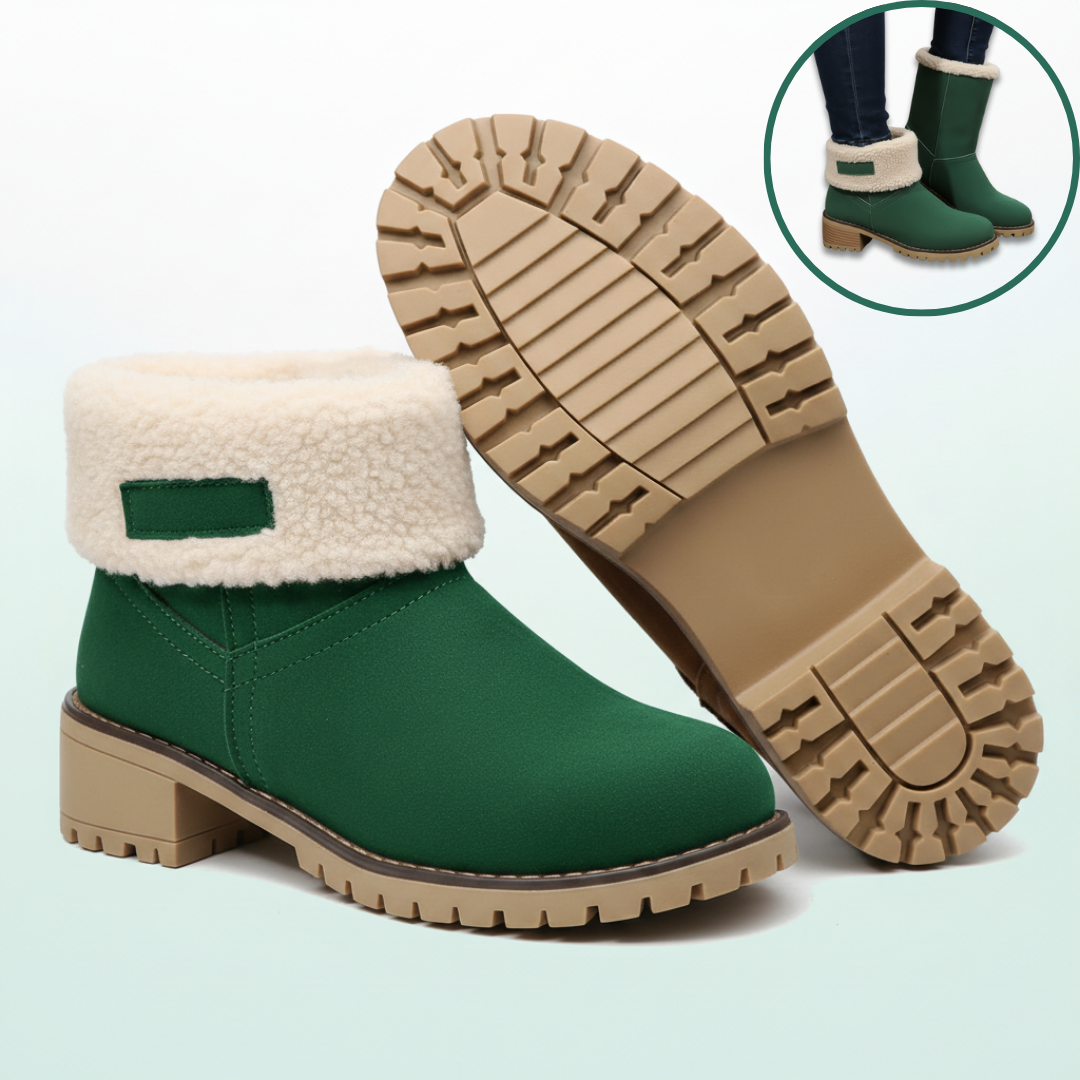 Almira Winter Enkellaars met Hak & 2-in-1 ontwerp