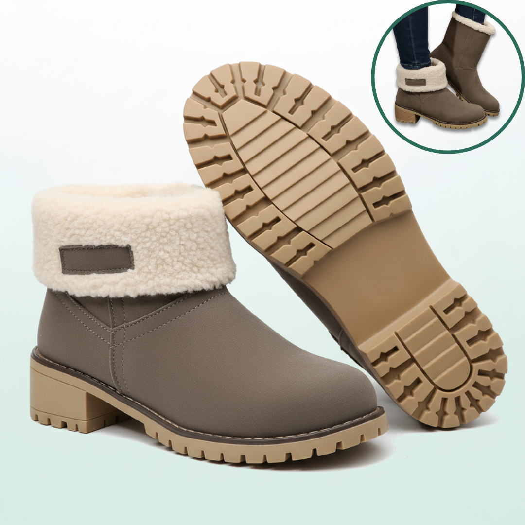 Almira Winter Enkellaars met Hak & 2-in-1 ontwerp