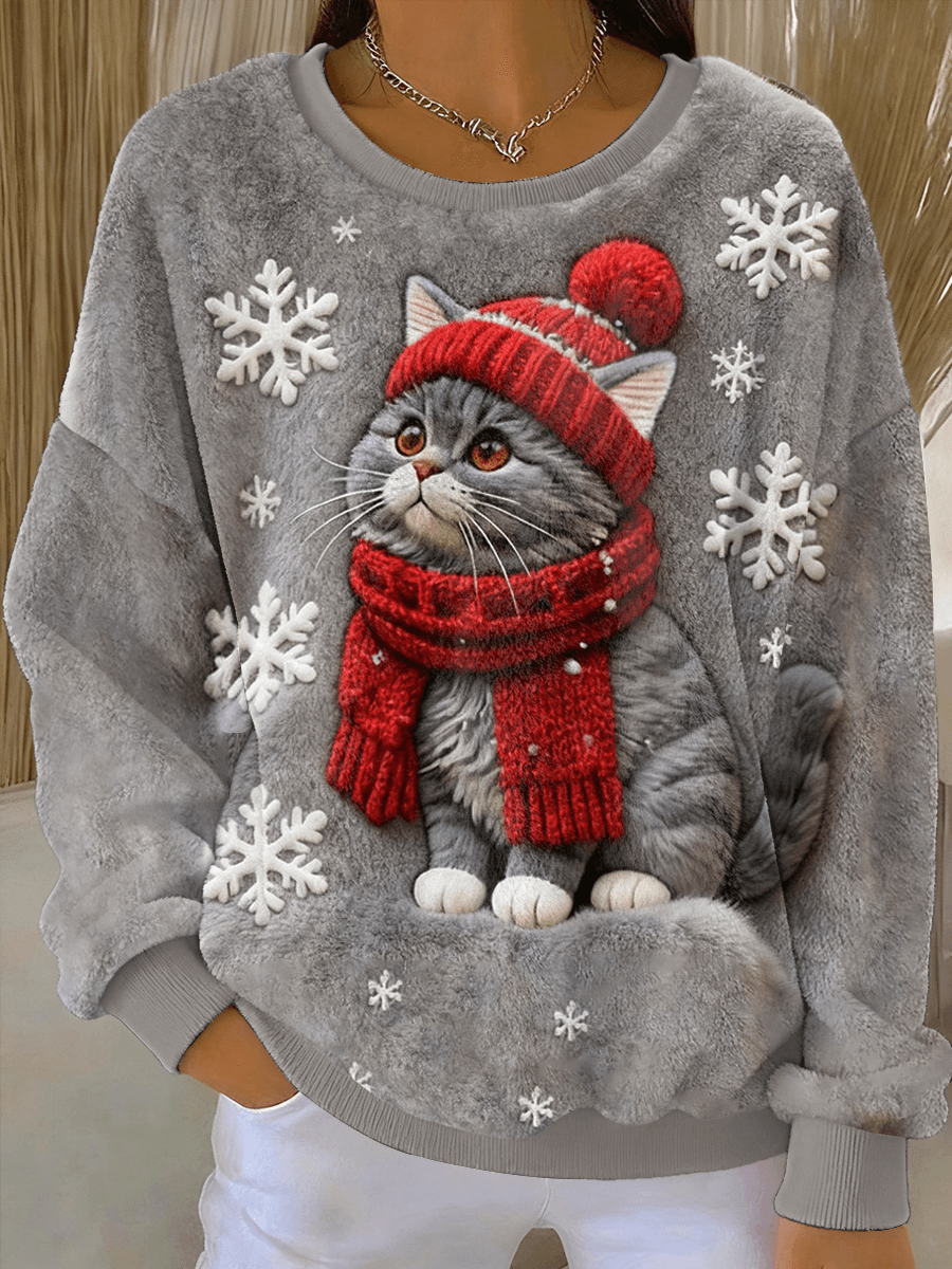 Isla - Kerst hoodie voor vrouwen in kattenstijl