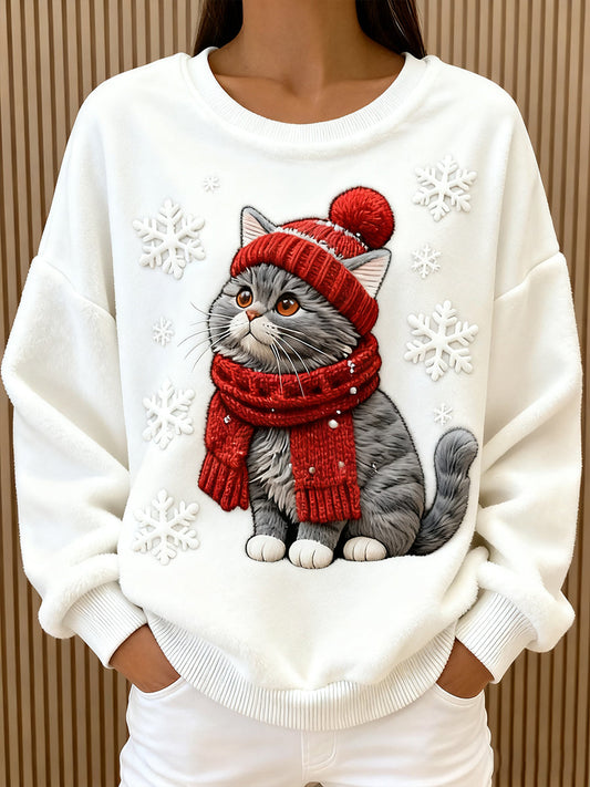Isla - Kerst hoodie voor vrouwen in kattenstijl